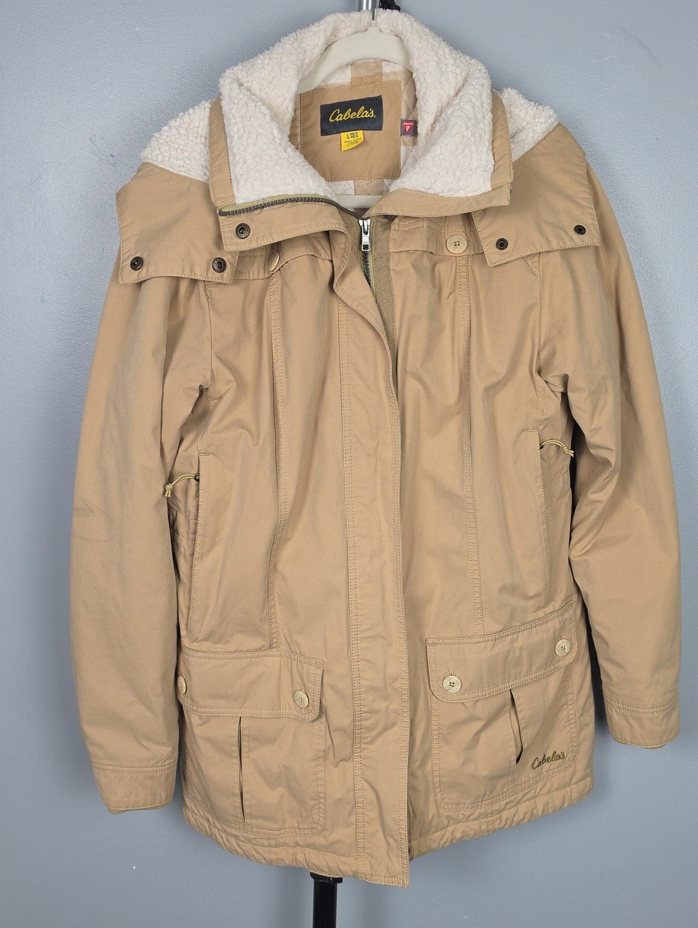 Cabela's Women Primaloft Women's Utility Winter Jacket In Khaki Size Large